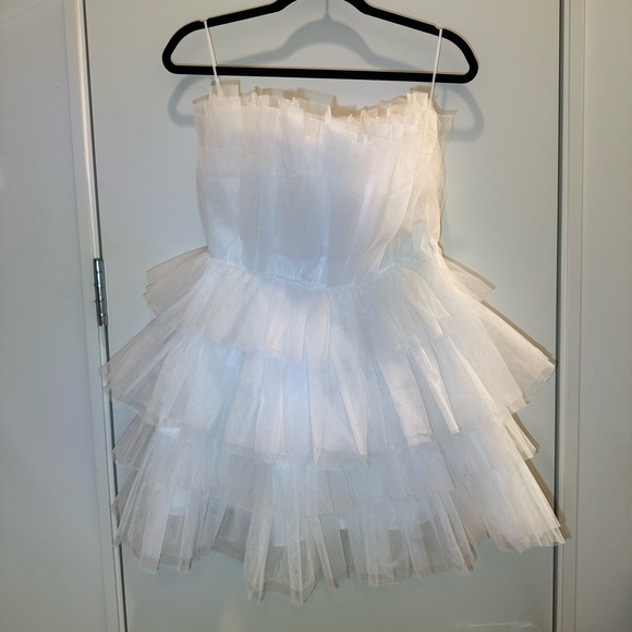 MABLE — AILEEN RUFFLE MINI TULLE DRESS - Picture 3 of 11
